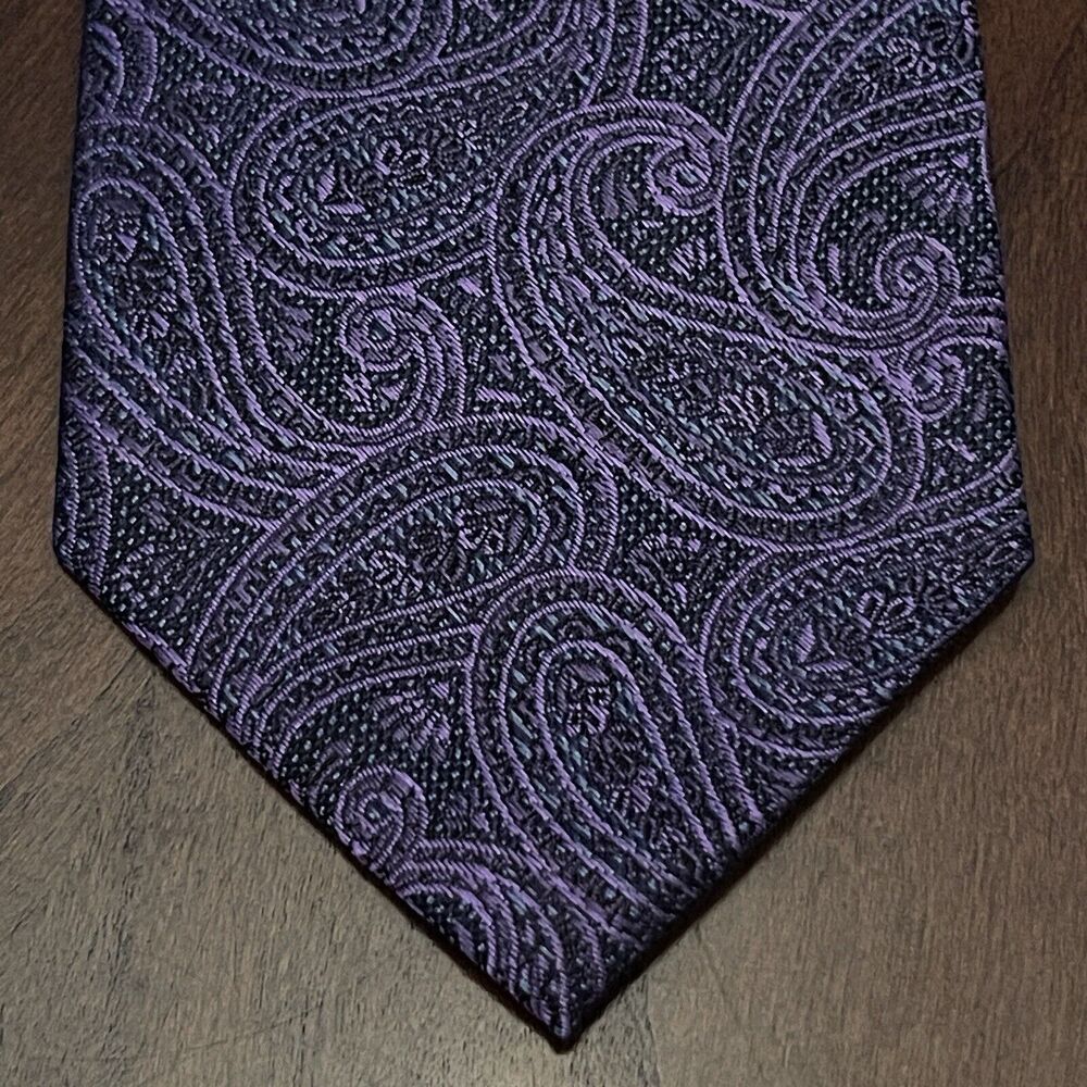 Nwt Joseph & Fess Purple Blue 100% Silk Men’s Neck Tie Made In China Msrp $45